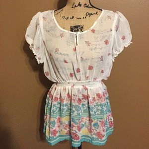 Dollz Fit and Flare Sheer Top